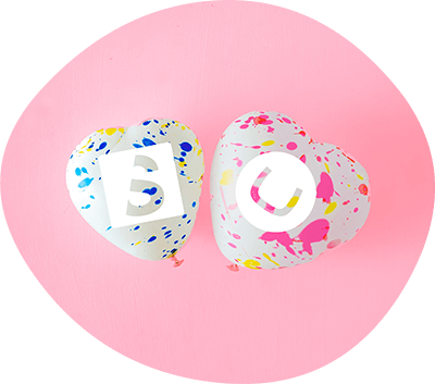 Two hearts with Enterspeed and Umbraco logo