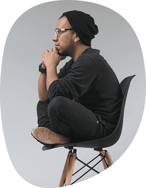 Man thinking if he should buy or build a solution